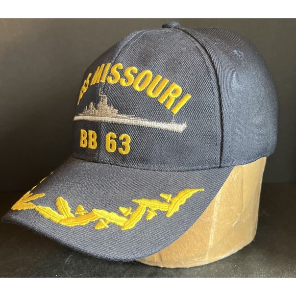 USS MISSOURI BB-63 Snapback Hat Cap Made In USA Embroidered - Picture 3 of 7